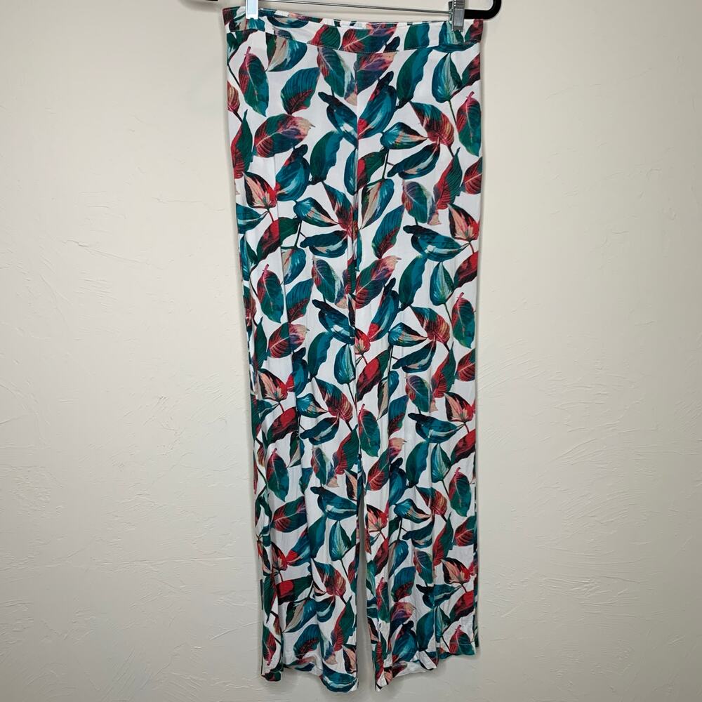 Onia Mila Floral Resortwear Pants Swim Beach Cruise Sz Medium Tropical - Picture 3 of 8